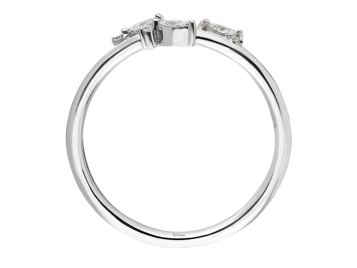 Eleganter 14K Weißgold Ring mit Markiz- & Runddiamanten - 1,76 Karat - hochwertiger Schmuck von Rosy Lab Diamonds