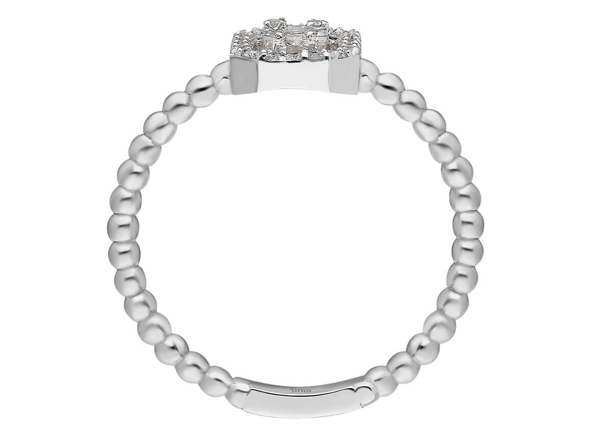 Mia White Gold Ring with Baguette and Round Diamonds - 1.87 Carats - high-quality Jewelry by Rosy Lab Diamonds