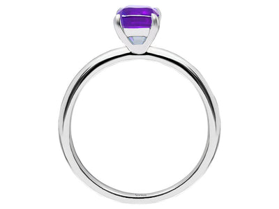 Weißgold-Ring mit Amethyst im Oktagonschliff – 1,22 ct