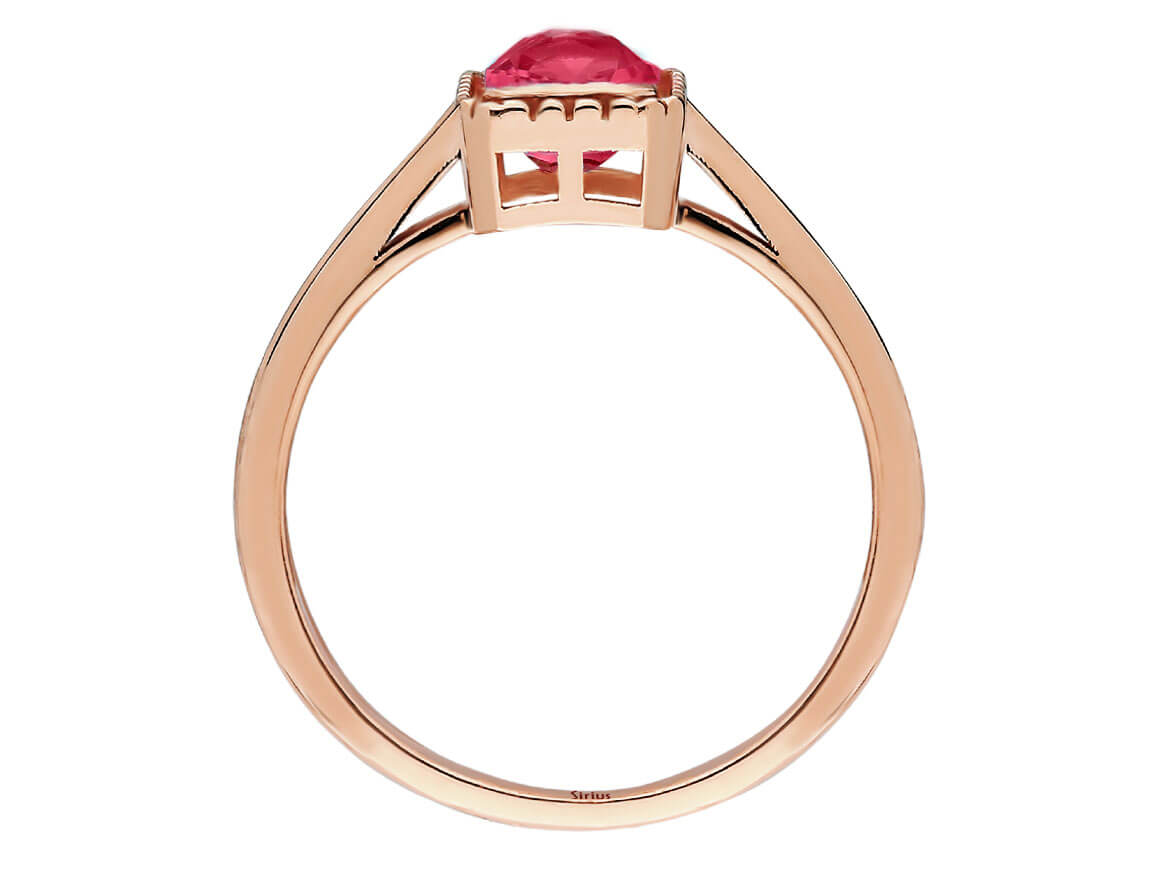 Roségold-Ring mit 0,50 Karat oktagonförmigem pinkem Turmalin - hochwertiger Schmuck von Rosy Lab Diamonds