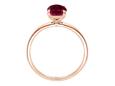 Oval Tourmaline Solitaire Ring in 14K Rose Gold – 1.10 ct