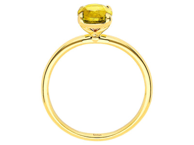Oval Citrine Solitaire Ring in 14K Yellow Gold – 1.08 ct