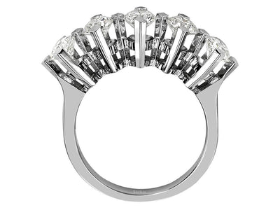 Elegant 5-Stone Round Diamond Ring White Gold