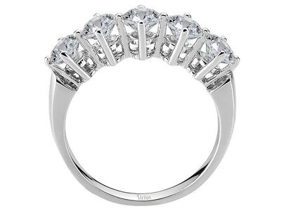 Prächtiger 14K Gold Fünfstein-Ring mit 1,70 ct Runddiamanten