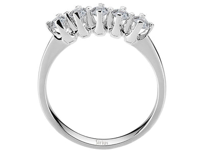 Eleganter 14K Gold Fünfstein-Ring mit 0,58 ct Runddiamanten