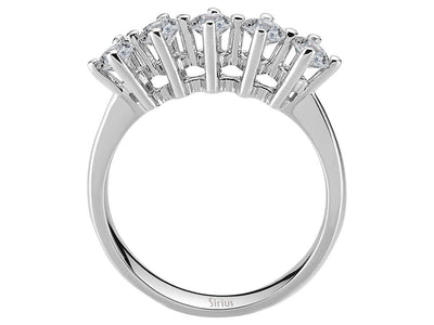 Eleganter 14K Gold Fünfstein-Verlobungsring mit 0,95 ct Runddiamanten
