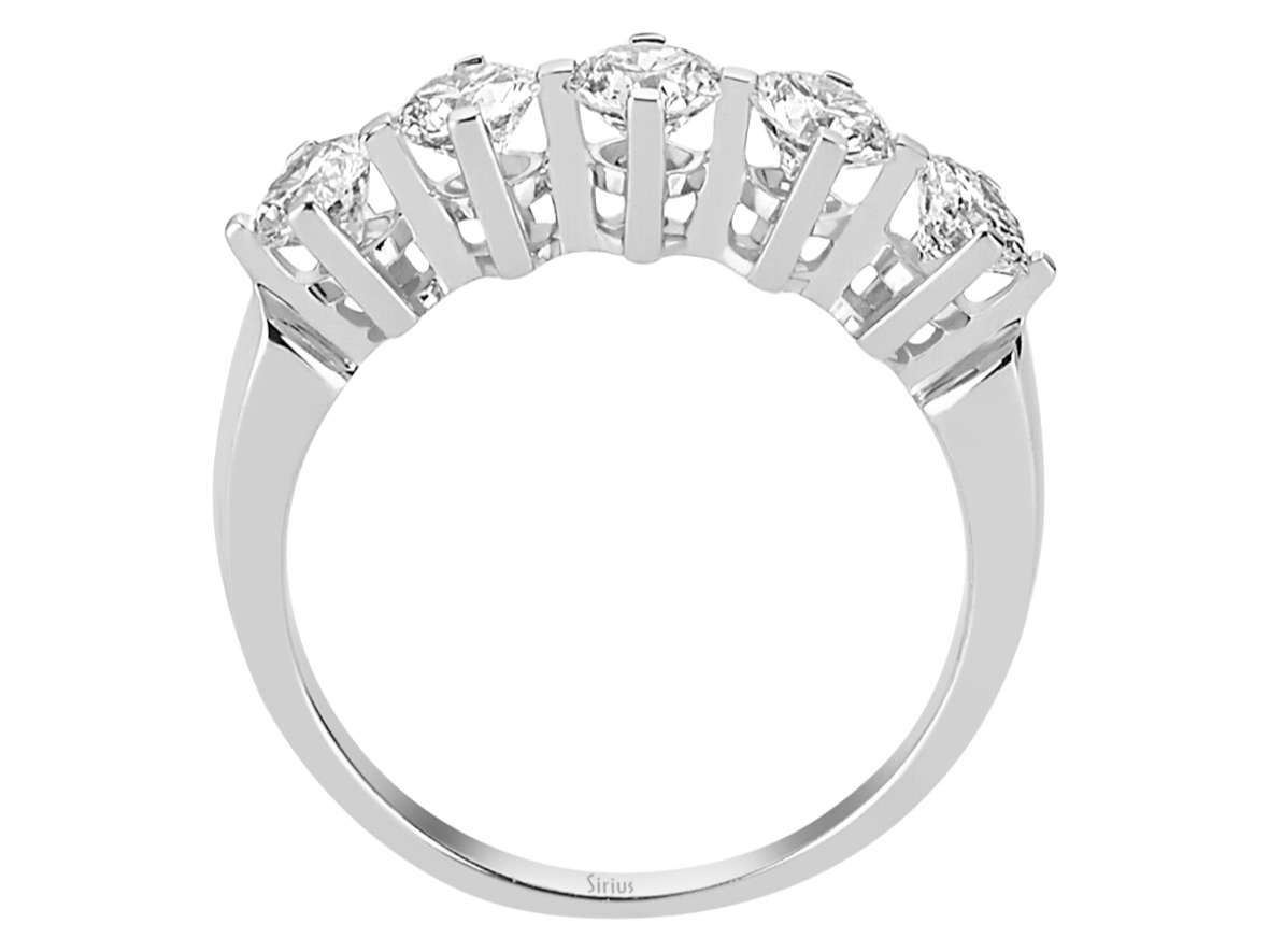 Exquisiter Fünf-Stein Diamantring mit laborgezüchteten Diamanten