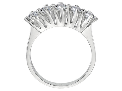 Fünfstein-Ring mit 0,80 ct Labordiamanten in 18K Weißgold – Modell 04R0276
