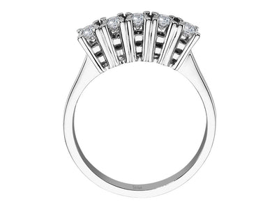 Eleganter Fünfstein-Diamantring mit 0,55 ct – 18K Weißgold