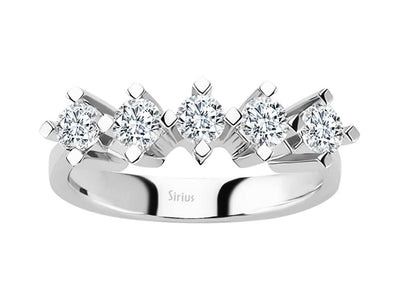 Klassischer Fünfsteinring mit Diamanten – 1,00 Karat in 14K Weißgold