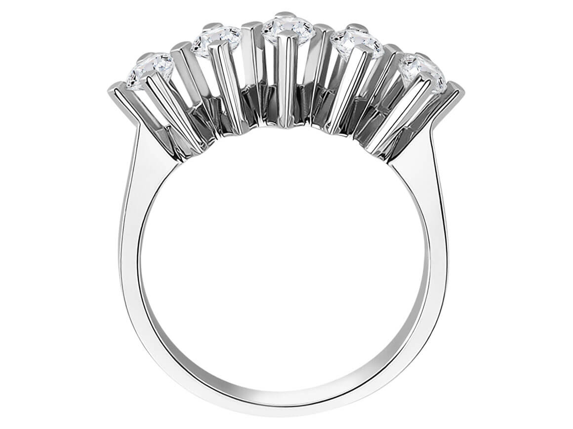Klassischer Fünfsteinring mit Diamanten – 1,00 Karat in 14K Weißgold