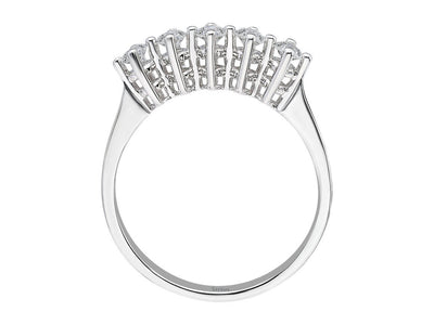 Feiner Fünfsteinring mit Diamanten – 0,38 Karat in 14K Weißgold
