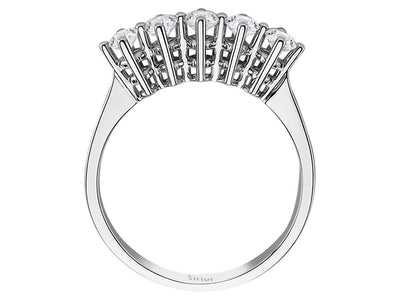 Zarter Fünfsteinring mit Diamanten – 0,54 Karat in 14K Weißgold