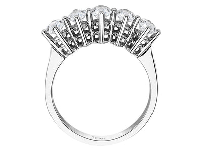 Klassischer Fünfsteinring mit Diamanten – 1,00 Karat in 14K Weißgold