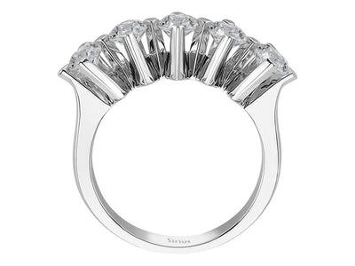 Fünfsteinring mit runden Diamanten – 1,54 Karat in 14K Weißgold