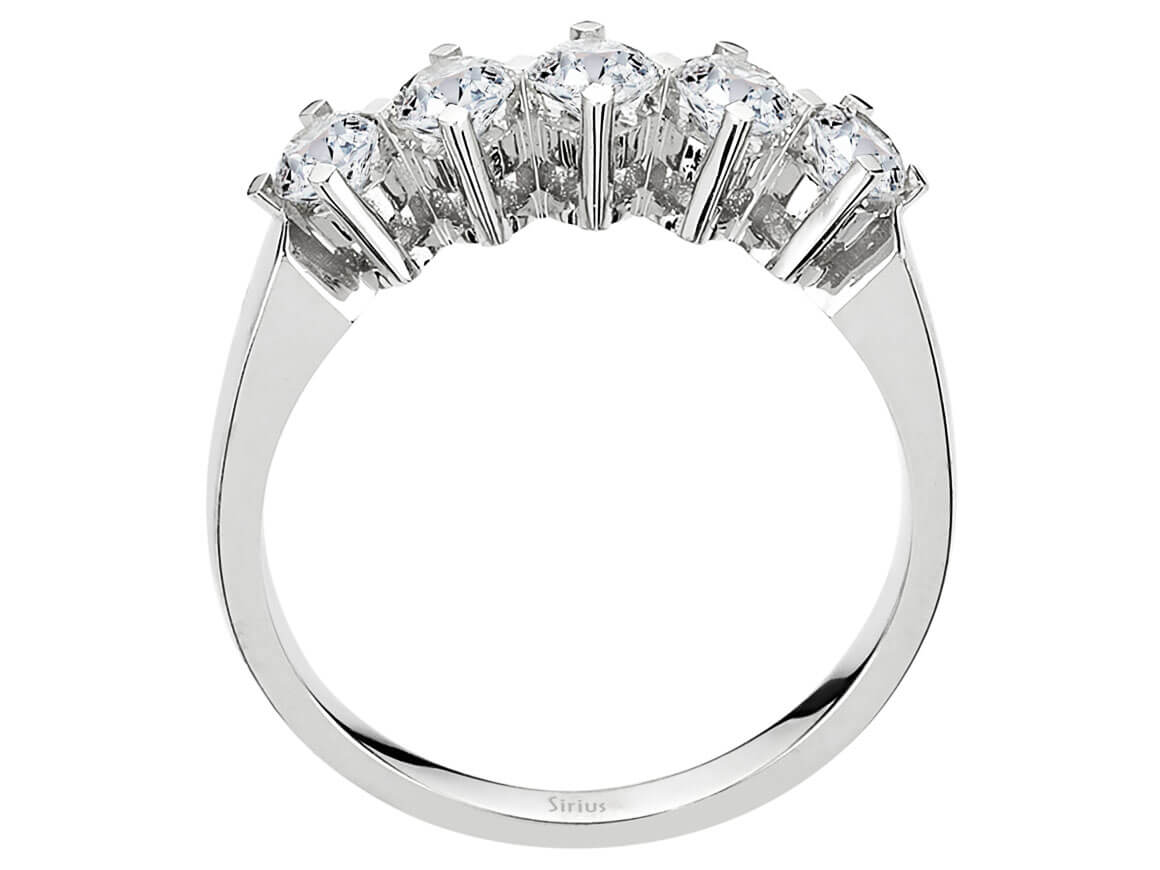 Ring mit Diamant & Labordiamanten in 18K Weißgold | Rosy – hochwertiger Schmuck von Rosy Lab Diamonds