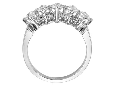 Klassischer 5-Steine-Ring mit laborgezüchteten Diamanten – 0,92 Karat