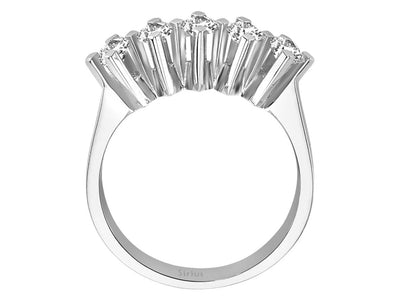 Klassischer Fünfstein-Diamantring mit 0,74 ct – 14K Weißgold