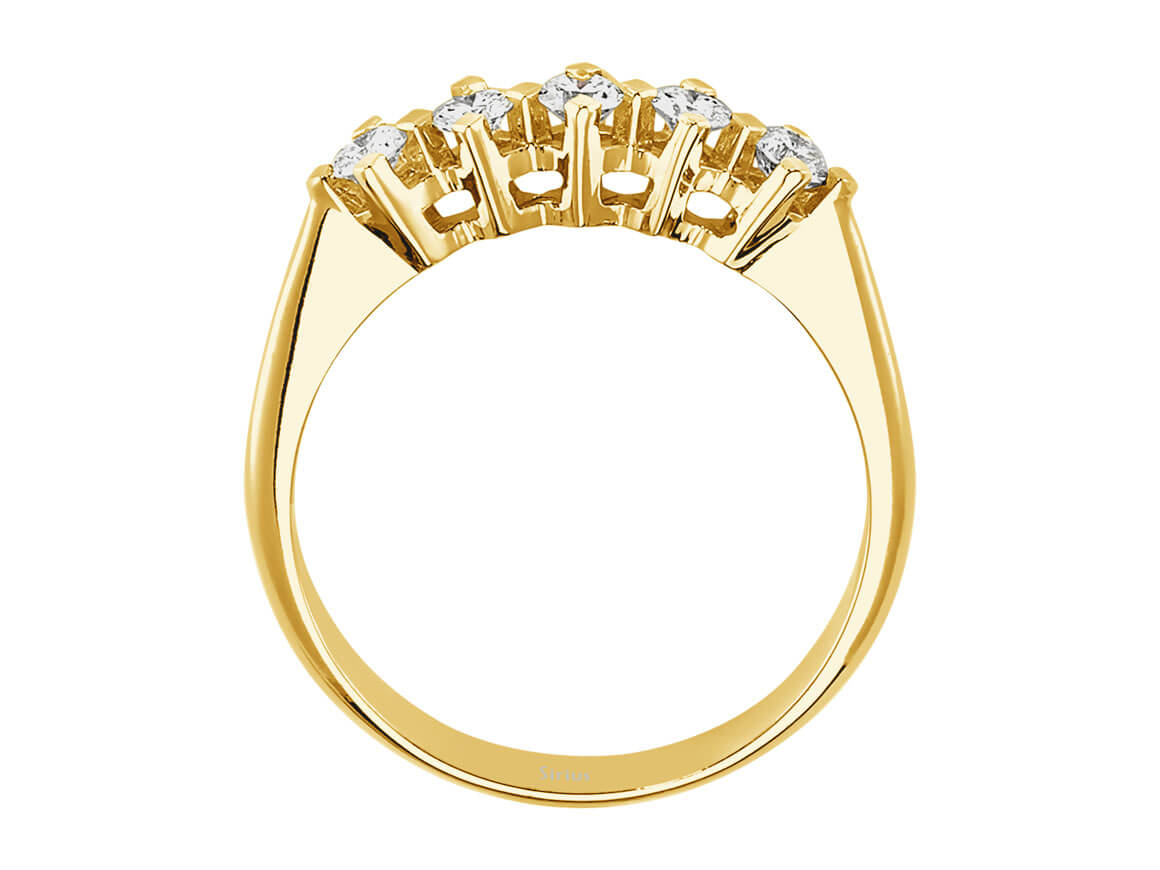 5-stone diamond ring in 14K Yellow Gold with 0.34 ct – high-quality Jewelry from Rosy Lab Diamonds