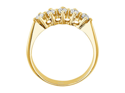 Classic 5-Stone Diamond Ring in 14K Yellow Gold