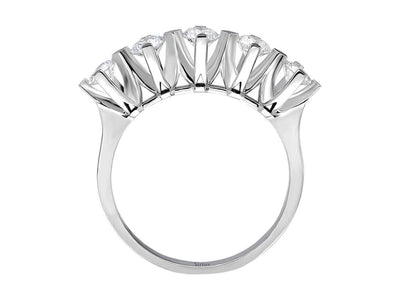 14 Karat White Gold Ring with 5 Round Diamonds – Solitaire Ring