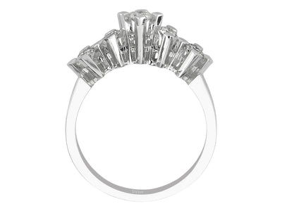 Weißgold-Ring mit 5 laborgezüchteten Diamanten (0,50 Karat)