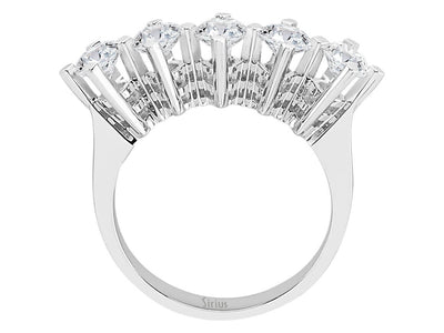 Diamantring mit 5 Steinen – 1,55 ct – 14K Weißgold – Modell 24R0063