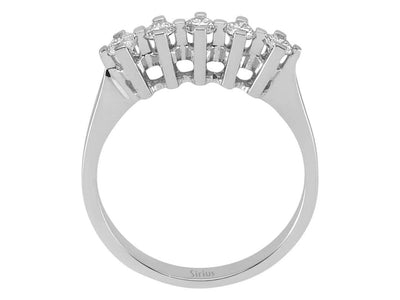 Zeitloser 5-Stein-Ring mit 0,43 Karat Labordiamanten in 14K Weißgold