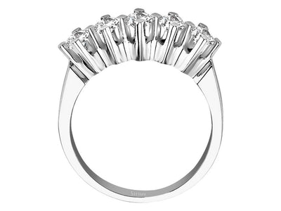 Eleganter Fünfstein-Diamantring mit 0,74 ct – 14K Weißgold