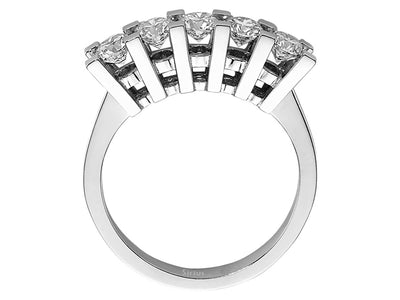 Exklusiver Ring mit fünf lab-grown Diamanten in Weißgold – 24R0185