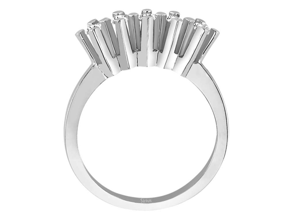 Délicate bague en diamant à 5 pierres – 0,22 ct – Or Blanc 14 K | Élégante et classique – Bijoux haut de gamme de Rosy Lab Diamonds