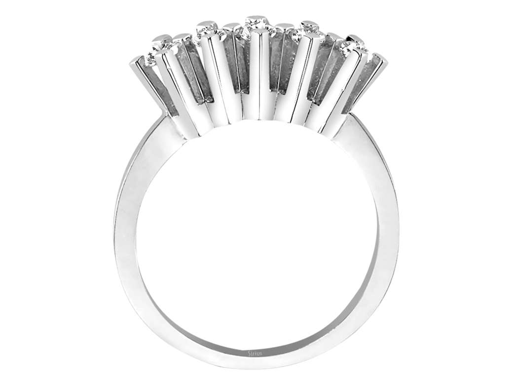 Ring mit Diamant & Diamanten in 14K Weißgold | Rosy – hochwertiger Schmuck von Rosy Lab Diamonds