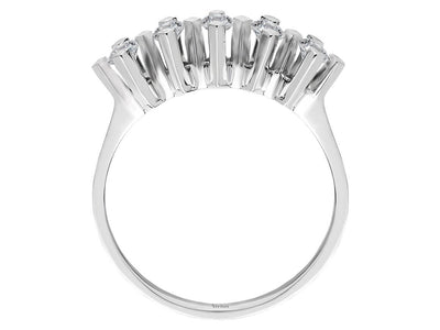 Elegant 5-Stone Diamond Ring in 14K White Gold – 0.60 ct