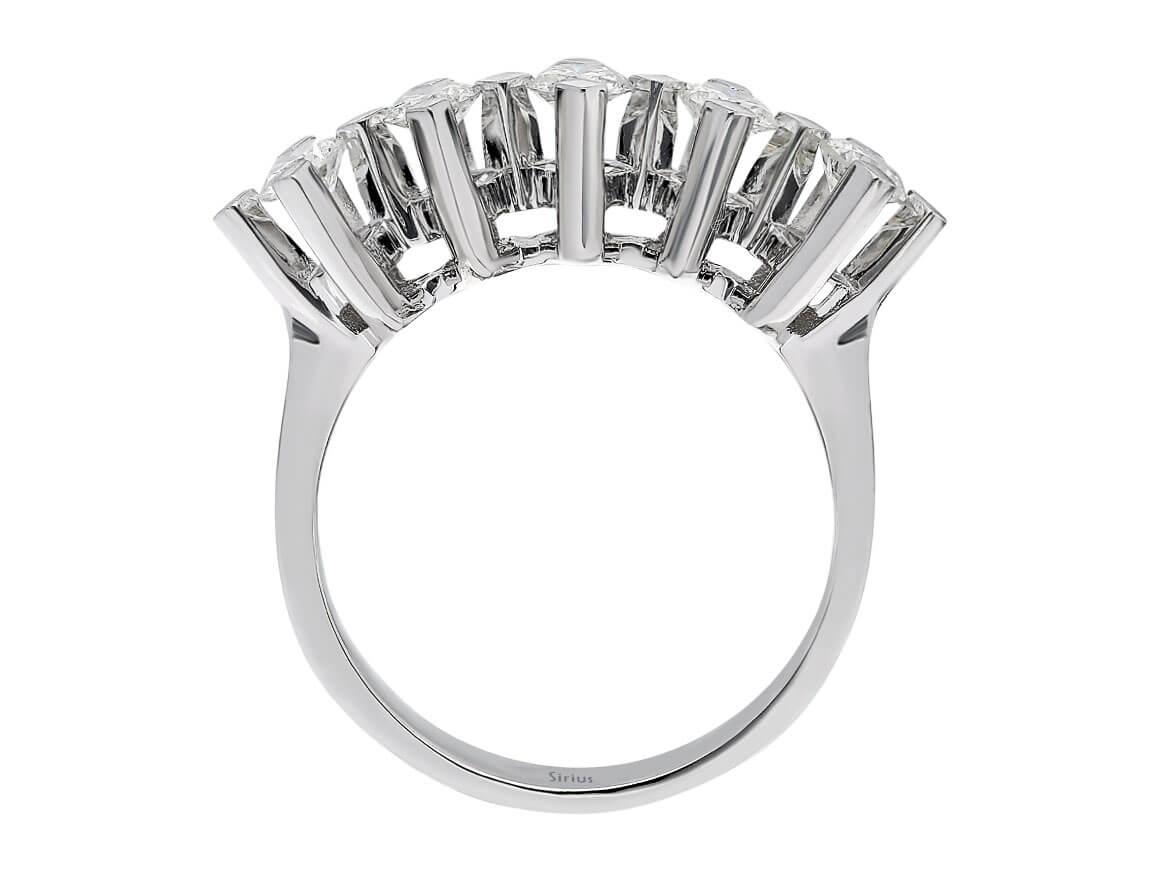Classic 5-Stone Diamond Ring in 14K White Gold – 0.80 ct