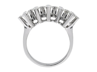 Classic 5-Stone Diamond Ring in 14K White Gold – 0.80 ct