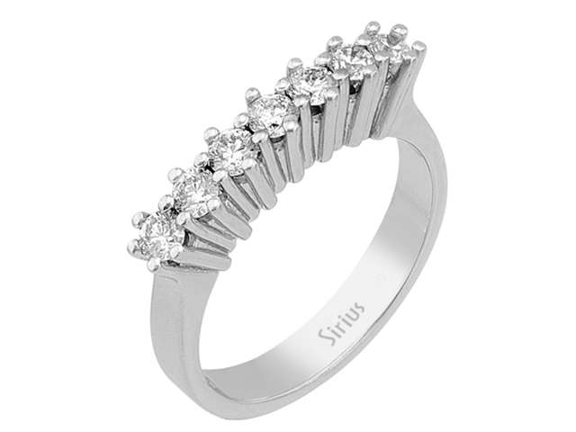 Ring mit Diamant & Labordiamanten in 14K Weißgold | Rosy – hochwertiger Schmuck von Rosy Lab Diamonds