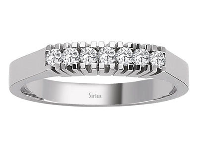 Élégante bague en diamant Siebenstein en or blanc