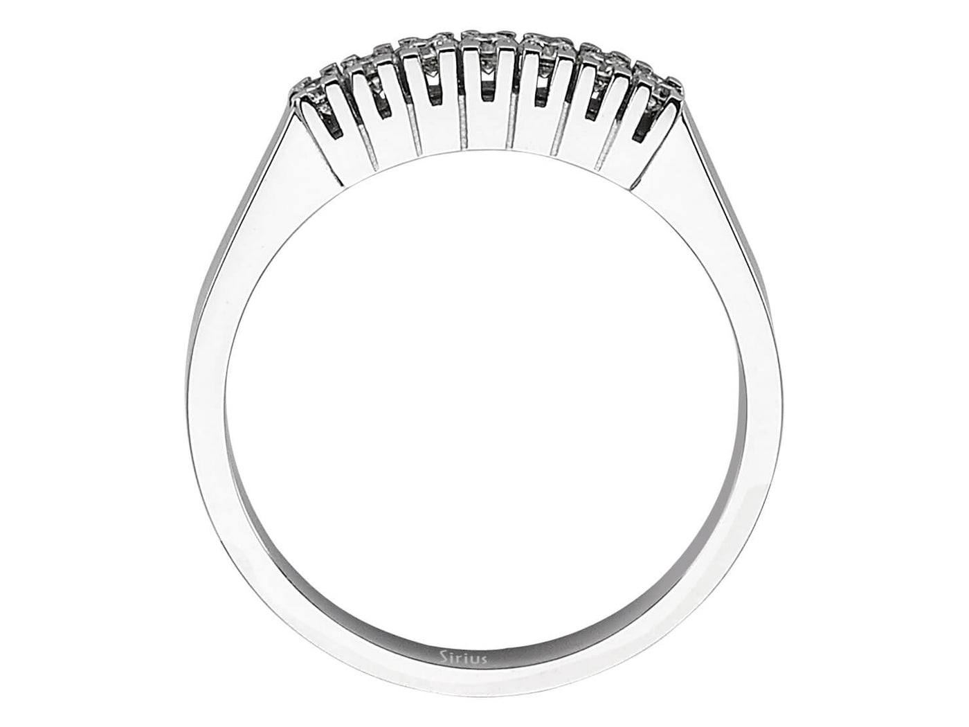 Eleganter Siebenstein Diamantring aus 8 Karat Weißgold mit laborgezüchteten Diamanten - hochwertiger Schmuck von Rosy Lab Diamonds