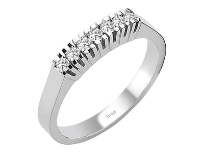 Élégante bague en diamant Siebenstein en or blanc