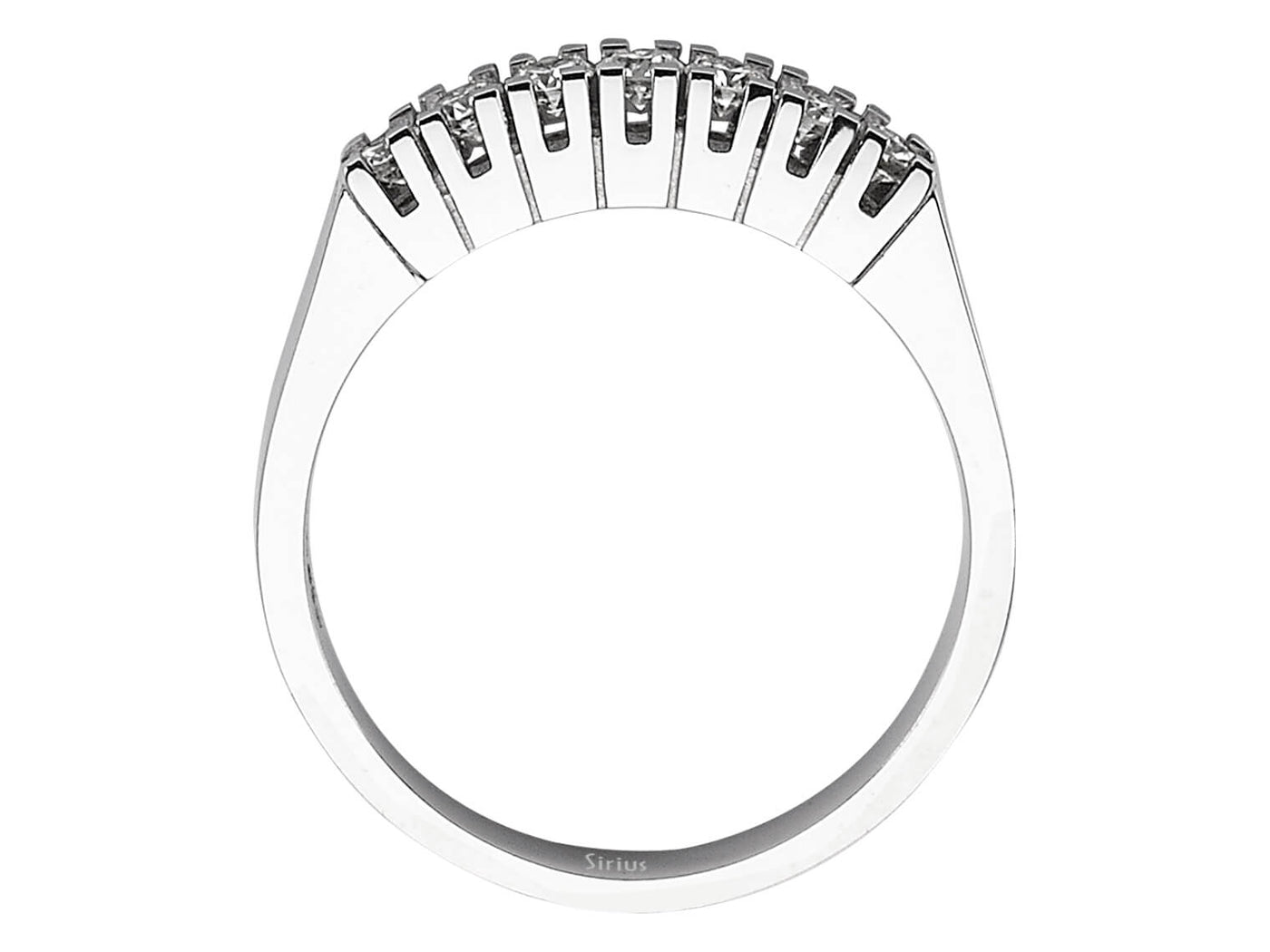 Weißgold Ring mit 7 laborgezüchteten Diamanten, insgesamt 0,32 Karat