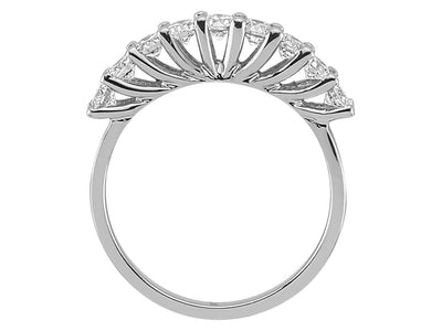 Eleganter 9-Steine-Diamantring aus 14K Weißgold – 0,81 ct | 04R0243