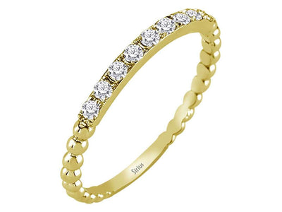 Feiner Gelbgold-Ring mit 9 Rundgeschliffenen Labordiamanten