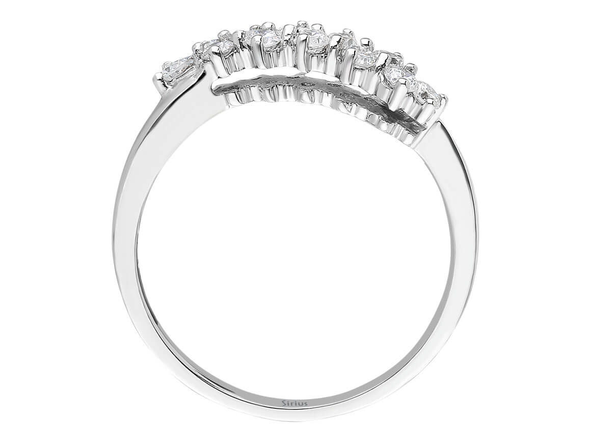 White gold ring with 12 × 0.45 ct lab-grown diamonds – 14K, 2.60 g – high-quality Jewelry from Rosy Lab Diamonds