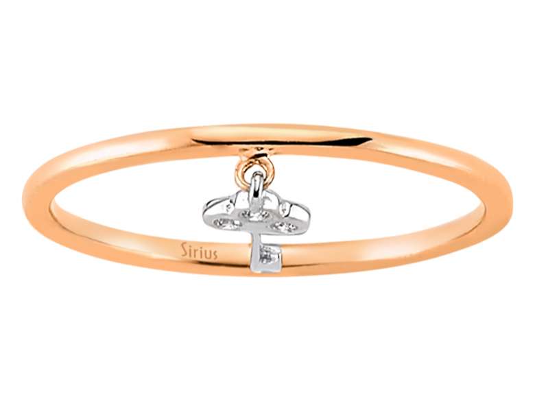 Fine 8K Rose Gold Key Ring with 3 Lab-Grown Diamonds – Sustainable Elegance – High-Quality Jewelry by Rosy Lab Diamonds
