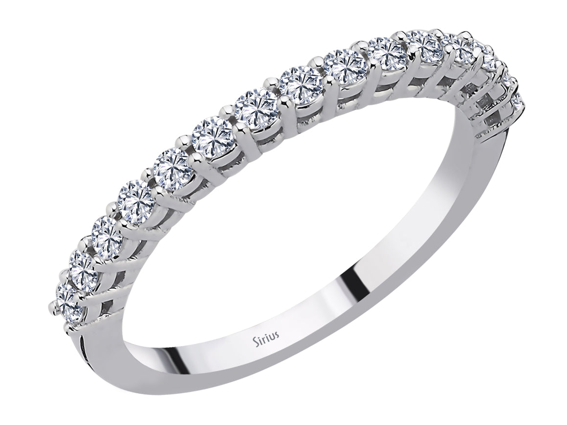 Ring mit Diamant & Labordiamanten in 14K Weißgold | Rosy – hochwertiger Schmuck von Rosy Lab Diamonds
