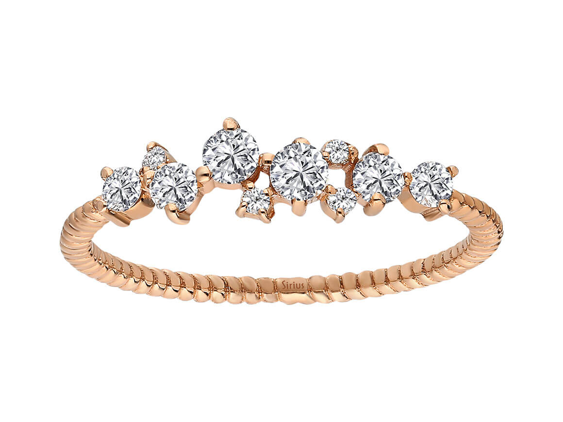 Elegant Diamond Ring "Bella Elara" in 8-karat Rose Gold – high-quality Jewelry by Rosy Lab Diamonds