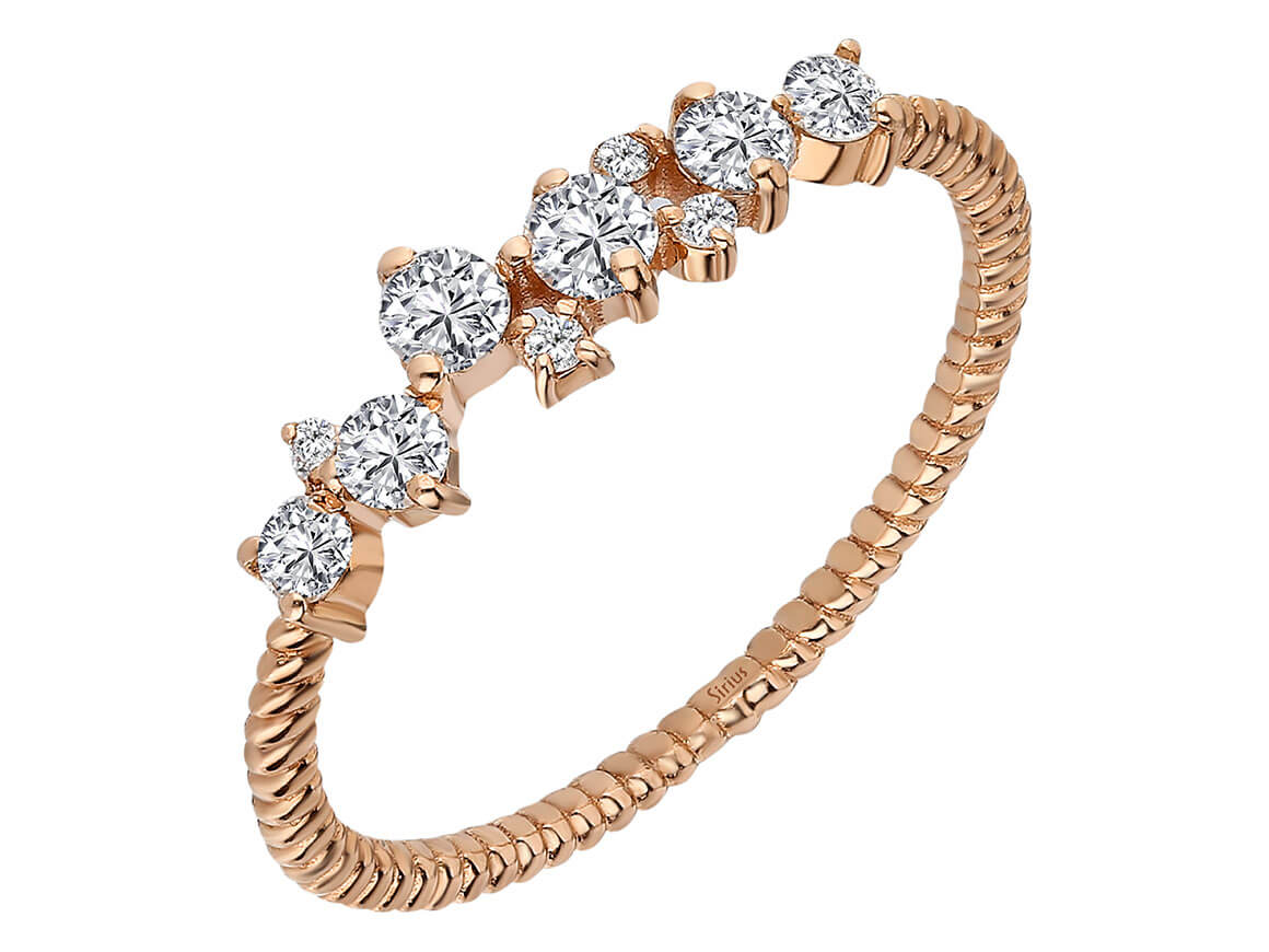 Elegant Diamond Ring "Bella Elara" in 8-karat Rose Gold – high-quality Jewelry by Rosy Lab Diamonds