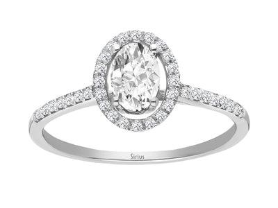 Bague Arusha avec diamants cultivés en laboratoire et topaze blanche