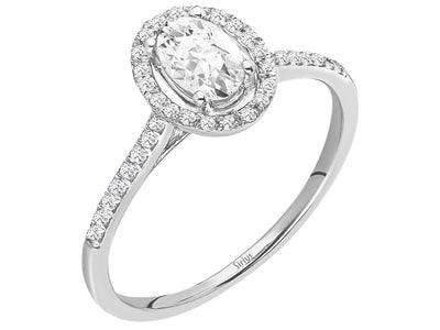 Bague Arusha avec diamants cultivés en laboratoire et topaze blanche