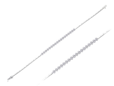 Classic diamond bracelet with 0.95 ct – 14K white gold